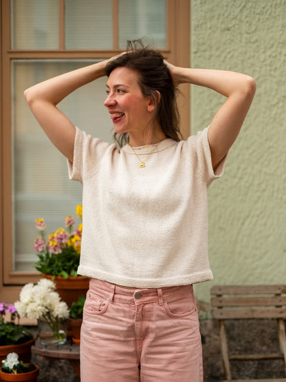 Vanilla Chilla Tee | basique, décontracté, oversize en lin de Sandnes Garn