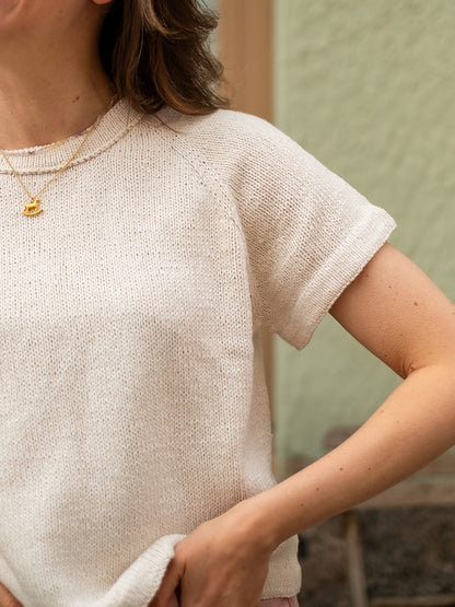 Vanilla Chilla Tee | basique, décontracté, oversize en lin de Sandnes Garn