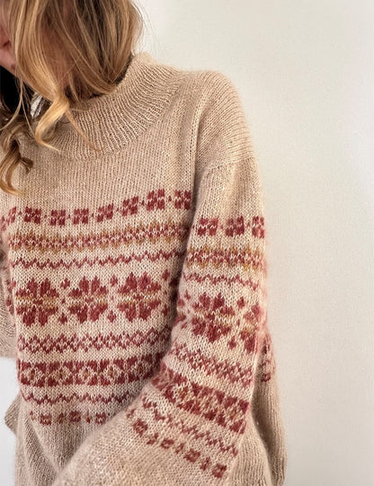 Harriet Sweater | fantastique motif floral tricoté en Tynn Peer Gynt et Tynn Silk Mohair