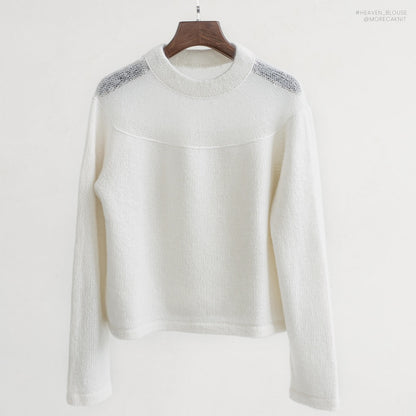Heaven Blouse | romantisch feminin aus Babyull Lanett und Tynn Silk Mohair von Sandnes Garn