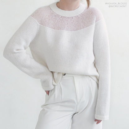 Heaven Blouse | romantisch feminin aus Babyull Lanett und Tynn Silk Mohair von Sandnes Garn