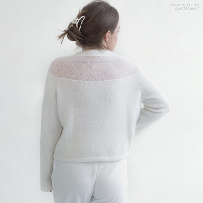 Heaven Blouse | romantisch feminin aus Babyull Lanett und Tynn Silk Mohair von Sandnes Garn