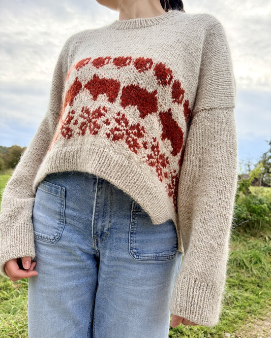 Julegris Sweater | casual Christmas sweater made from Le Lambswool and Le Petit Silk & Mohair by Biches & Bûches