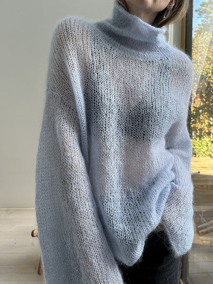 Light Loop High Neck | maigs un brīvs džemperis no Le Petit Silk & Mohair dzijas, ko ražo Biches & Bûches