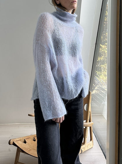 Light Loop High Neck | maigs un brīvs džemperis no Le Petit Silk & Mohair dzijas, ko ražo Biches & Bûches