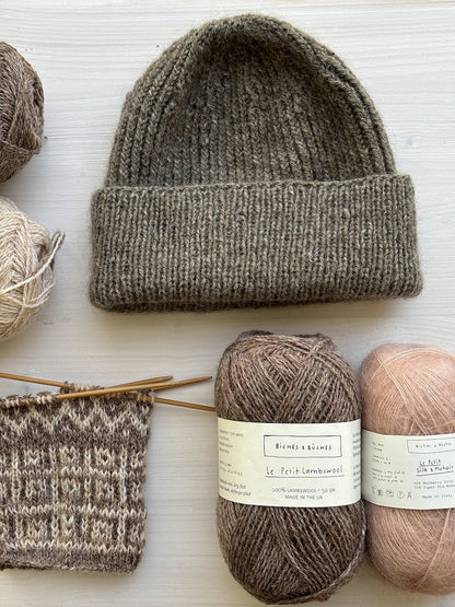 Londoni müts | lihtne müts Biches & Bûchesi Le Petit Lambswooli ja Le Petit Silk & Mohair' lõngadest