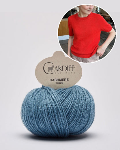 Poppy Tee | T-shirt merveilleusement doux en Classic Cashmere de Cardiff