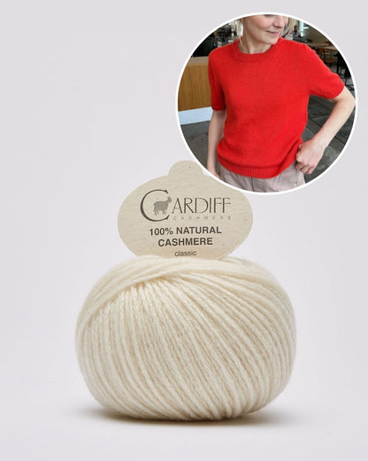 Poppy Tee | T-shirt merveilleusement doux en Classic Cashmere de Cardiff