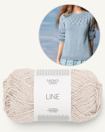 Snowdrop Sweater | lightweight summer sweater made from Line by Sandnes Garn