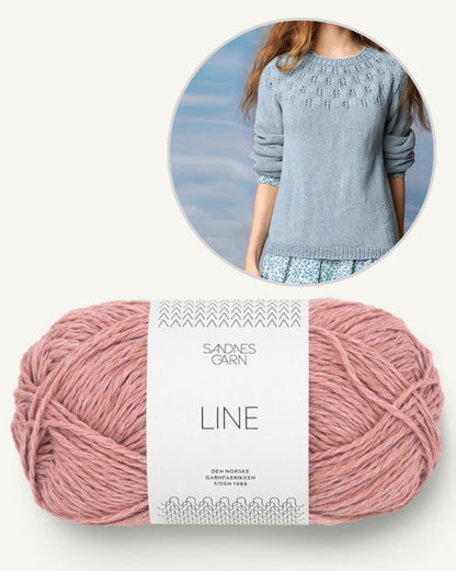 Snowdrop Sweater | lightweight summer sweater made from Line by Sandnes Garn