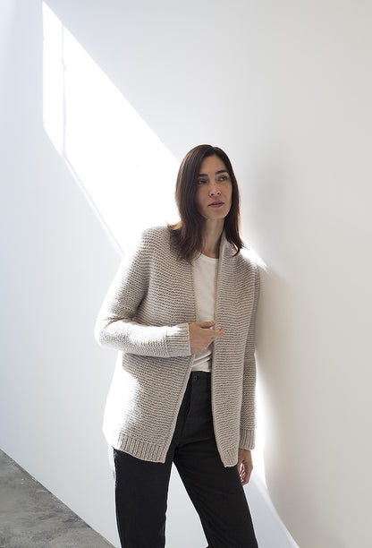 Mamor Cardigan | afslappet jakke i Luft fra Woolfolk