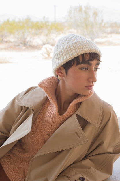 Cappello Ode | delicato motivo a treccia in Far di Woolfolk
