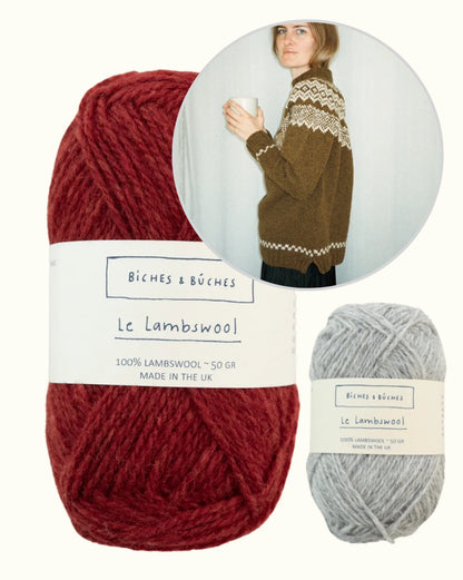 Afterparty Sweater Lambswool Edition | klassischer Norweger aus Le Lambswool von Biches & Bûches