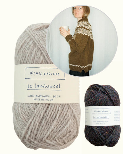 Afterparty Sweater Lambswool Edition | klassischer Norweger aus Le Lambswool von Biches & Bûches