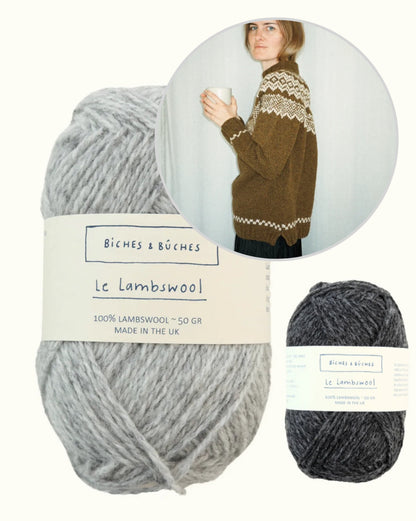 Afterparty Sweater Lambswool Edition | klassischer Norweger aus Le Lambswool von Biches & Bûches
