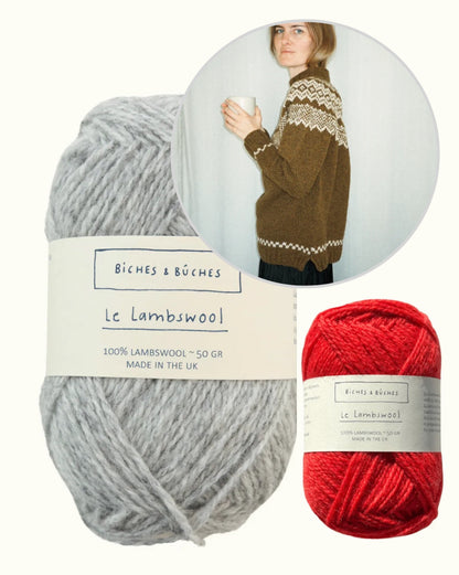 Afterparty Sweater Lambswool Edition | klassischer Norweger aus Le Lambswool von Biches & Bûches