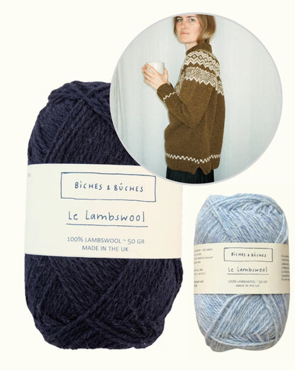 Afterparty Sweater Lambswool Edition | klassischer Norweger aus Le Lambswool von Biches & Bûches