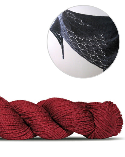 Ainu | afslappet, luftigt sjal i Big Merino Hug fra Rosy Green Wool