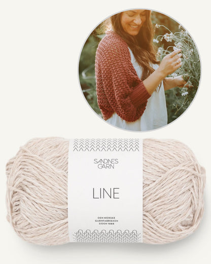 Akina Shrug | petit gilet délicat en Line de Sandnes Garn