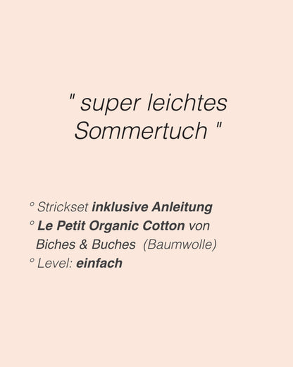 Foulard Alba édition coton | étole d'été légère en coton bio Le Petit de Biches & Bûches