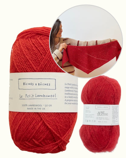 Foulard Alba édition mohair | Étole basique en Le Petit Lambswool et Le Petit Silk Mohair de Biches & Bûches