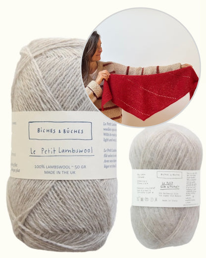 Foulard Alba édition mohair | Étole basique en Le Petit Lambswool et Le Petit Silk Mohair de Biches & Bûches