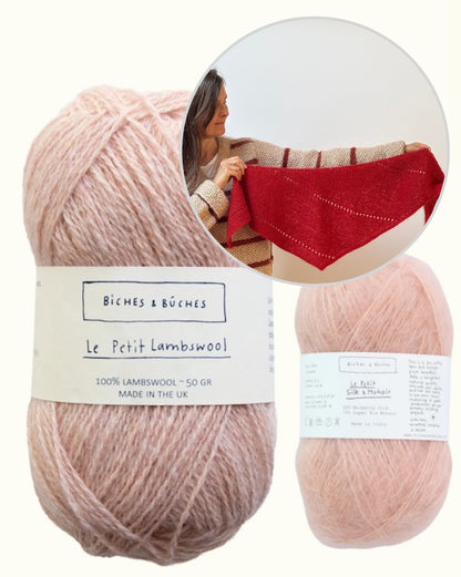 Foulard Alba édition mohair | Étole basique en Le Petit Lambswool et Le Petit Silk Mohair de Biches & Bûches