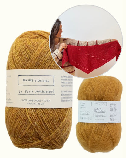 Foulard Alba édition mohair | Étole basique en Le Petit Lambswool et Le Petit Silk Mohair de Biches & Bûches
