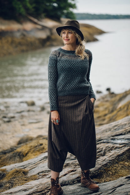 Junction Sweater | romanttinen norjalaisneule Biches & Bûchesin Le Petit Lambswool -langasta