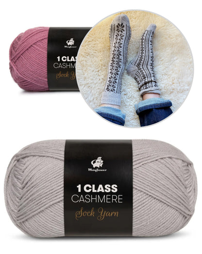 Apricity Socks | Lettre d'amour à l'hiver en 1 Class Cashmere de Mayflower Denmark