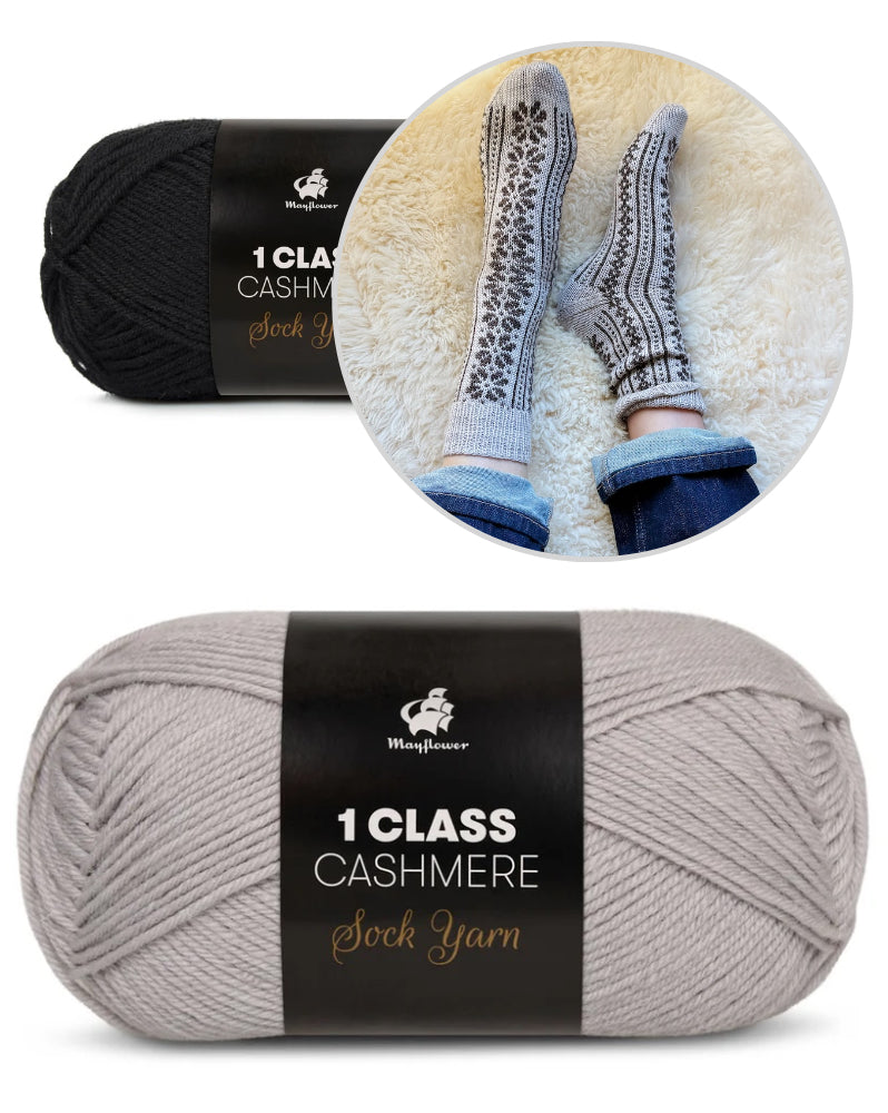 Apricity Socks | Lettre d'amour à l'hiver en 1 Class Cashmere de Mayflower Denmark
