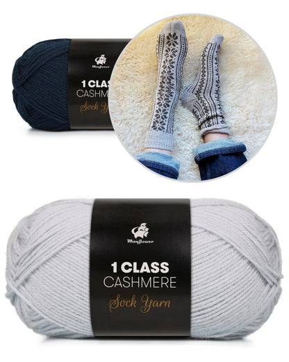 Apricity Socks | Lettre d'amour à l'hiver en 1 Class Cashmere de Mayflower Denmark