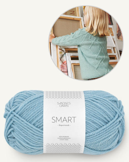 Pull Aran enfant | avec le patron gratuit en Smart de Sandnes Garn