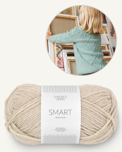 Pull Aran enfant | avec le patron gratuit en Smart de Sandnes Garn