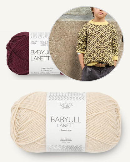 Astra Kids | fantastisk norsk sweater af superblødt Babyull Lanett fra Sandnes Garn