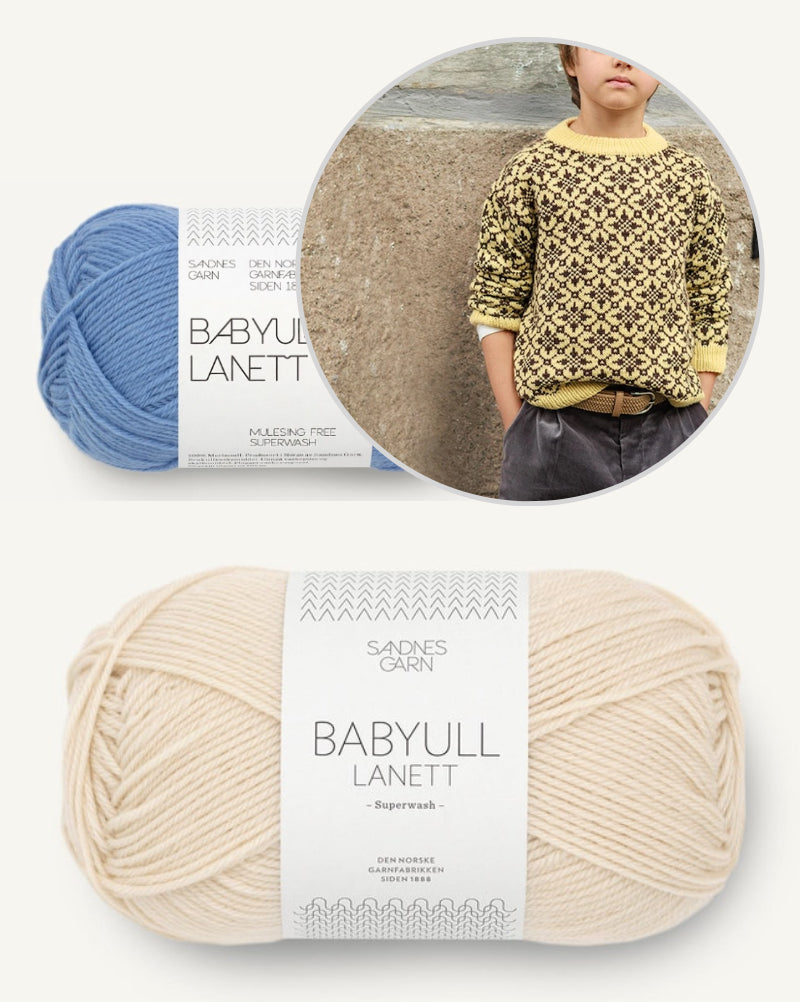 Astra Kids | fantastisk norsk sweater af superblødt Babyull Lanett fra Sandnes Garn