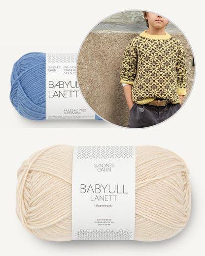 Astra Kids | fantastisk norsk sweater af superblødt Babyull Lanett fra Sandnes Garn