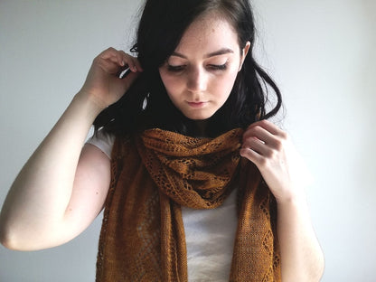 Lucarne Scarf | fine lace pattern - super soft made from Alpaca Lace by Pascuali