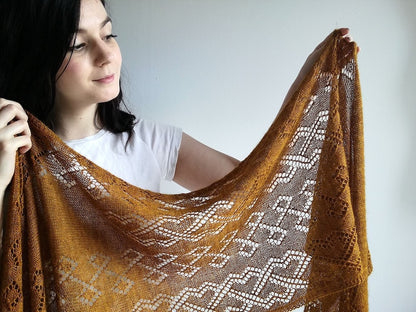 Lucarne Scarf | fine lace pattern - super soft made from Alpaca Lace by Pascuali