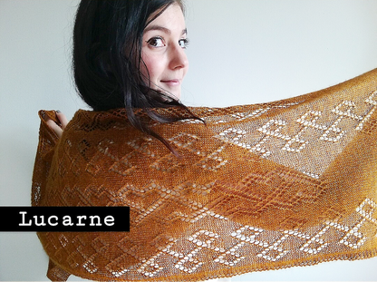 Lucarne Scarf | fine lace pattern - super soft made from Alpaca Lace by Pascuali