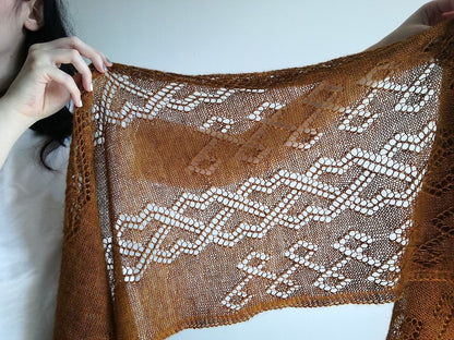 Lucarne Scarf | fine lace pattern - super soft made from Alpaca Lace by Pascuali