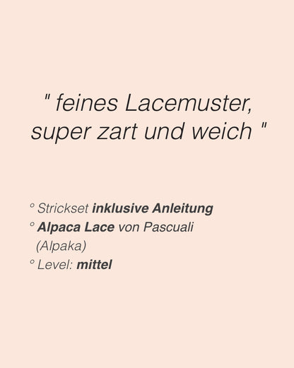 Lucarne Scarf | fine lace pattern - super soft made from Alpaca Lace by Pascuali