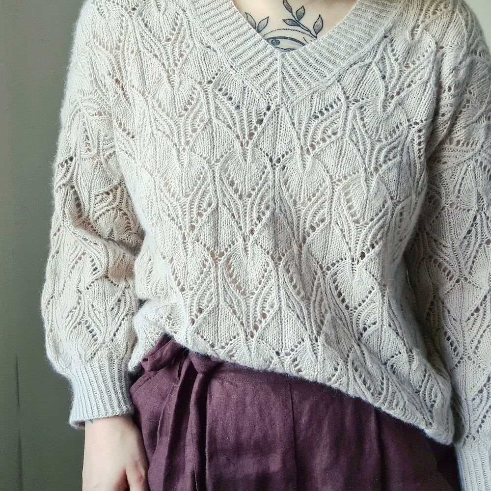 Audrey Borrego Oleander Sweater mit Ecopuno von Lana Grossa 11