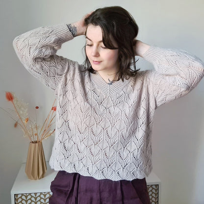 Audrey Borrego Oleander Sweater mit Ecopuno von Lana Grossa 4