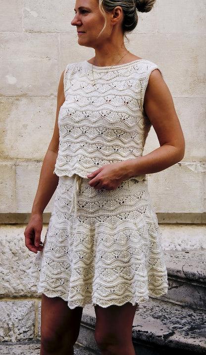 Solène Skirt | delicate pattern made from Pure Silk by Knitting for Olive