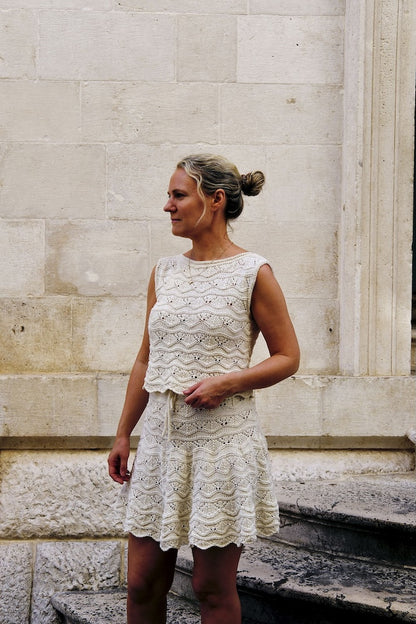 Solène Skirt | delicate pattern made from Pure Silk by Knitting for Olive