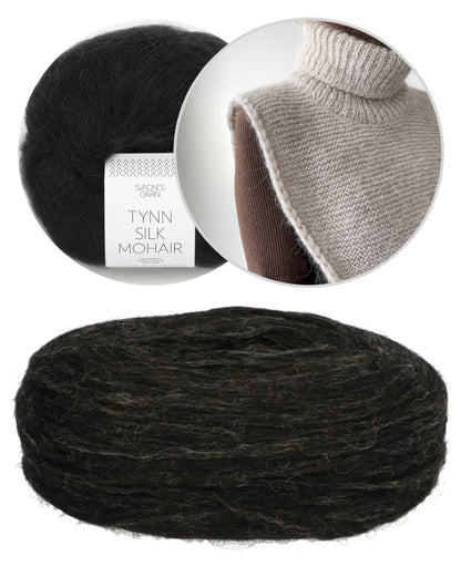 Autumn Tales Cowl | simple et chaud en Plötulopi de Lopi Island et Tynn Silk Mohair de Sandnes