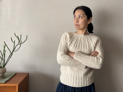 Yukiho-neule | herkkä ja yksinkertainen, valmistettu Biches & Bûchesin Le Coton & Alpaca -langasta