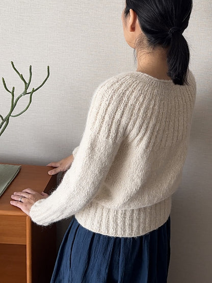 Yukiho-neule | herkkä ja yksinkertainen, valmistettu Biches & Bûchesin Le Coton & Alpaca -langasta