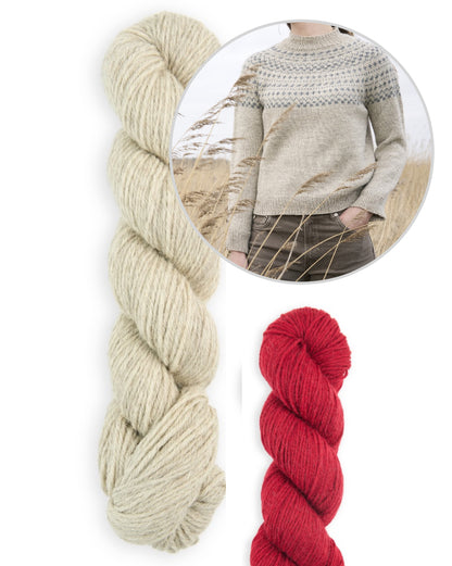 Balsam Sweater | delicate Norwegian pattern in Sheepsoft DK by Bramble & Fleece